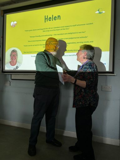 The handover of the award